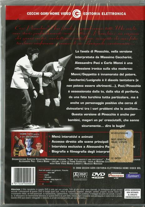 Fermi tutti questo è uno spettacolo, Pinocchio di Massimo Ceccherini - DVD - 2