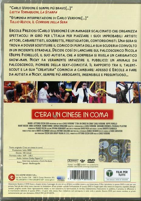C'era un cinese in coma di Carlo Verdone - DVD - 2