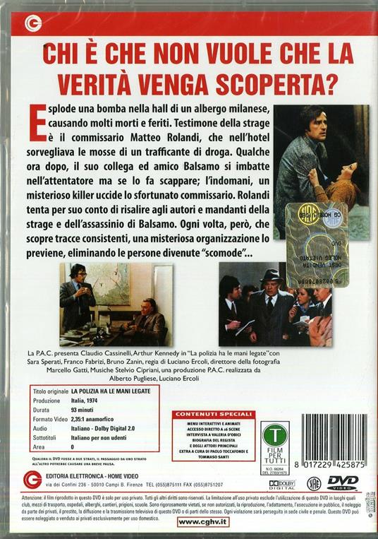 La polizia ha le mani legate di Luciano Ercoli - DVD - 2