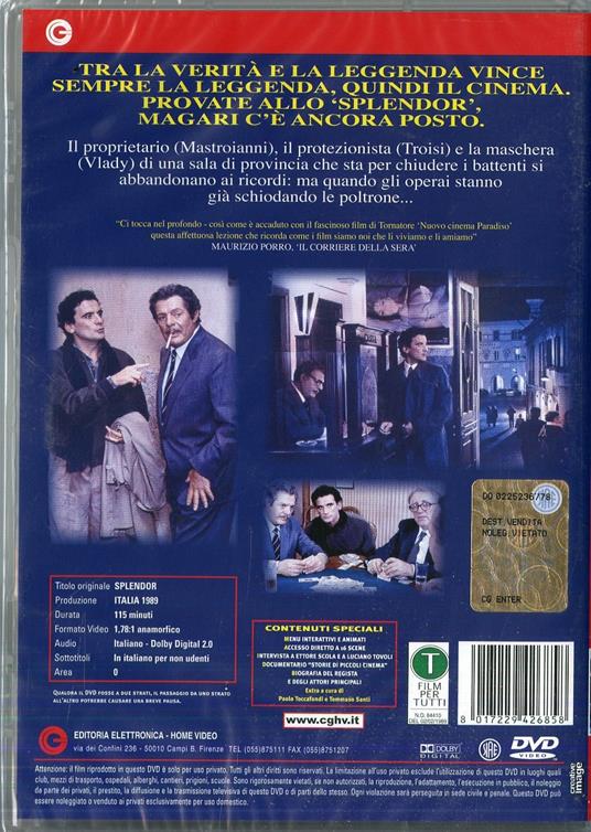 Splendor di Ettore Scola - DVD - 2