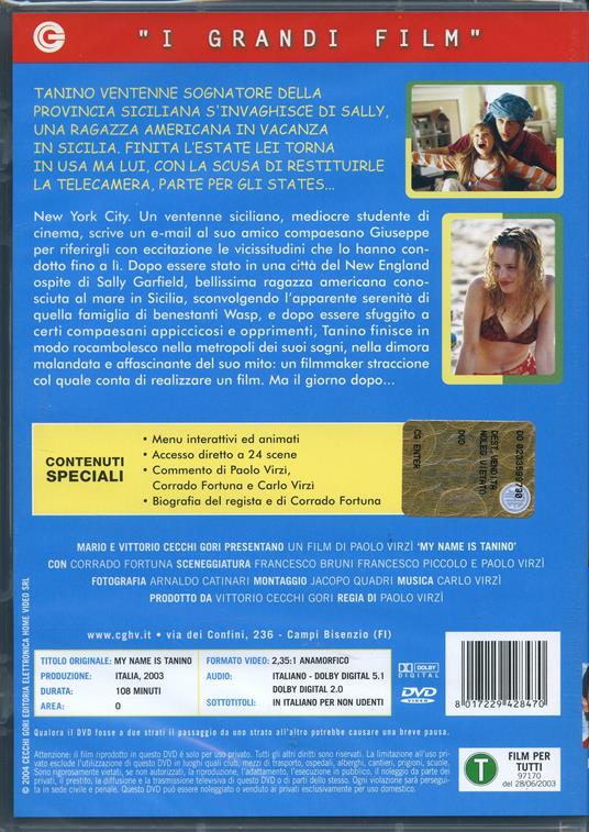 My Name Is Tanino<span>.</span> Grandi Film di Paolo Virzì - DVD - 2