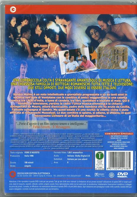 Ferie d'agosto di Paolo Virzì - DVD - 2