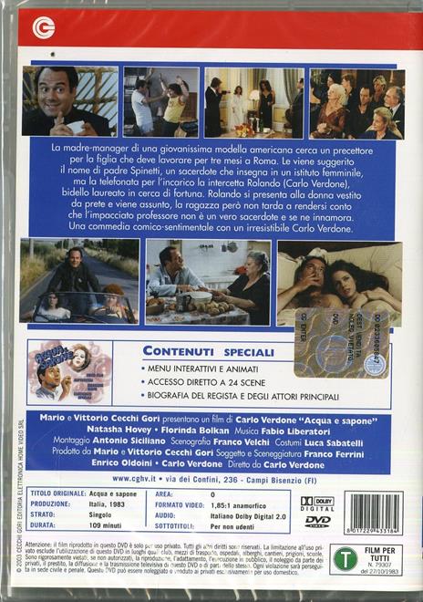 Acqua e sapone di Carlo Verdone - DVD - 2