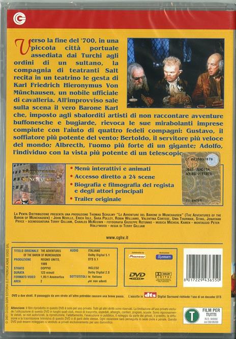 Le avventure del barone di Münchausen di Terry Gilliam - DVD - 2
