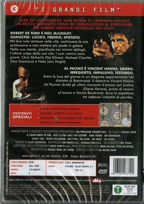 Heat. La sfida<span>.</span> Grandi Film di Michael Mann - DVD - 2