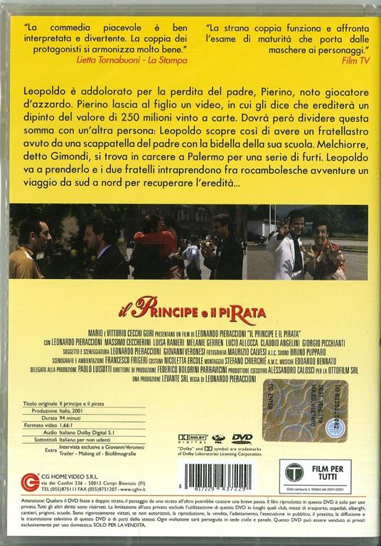 Il principe e il pirata di Leonardo Pieraccioni - DVD - 2