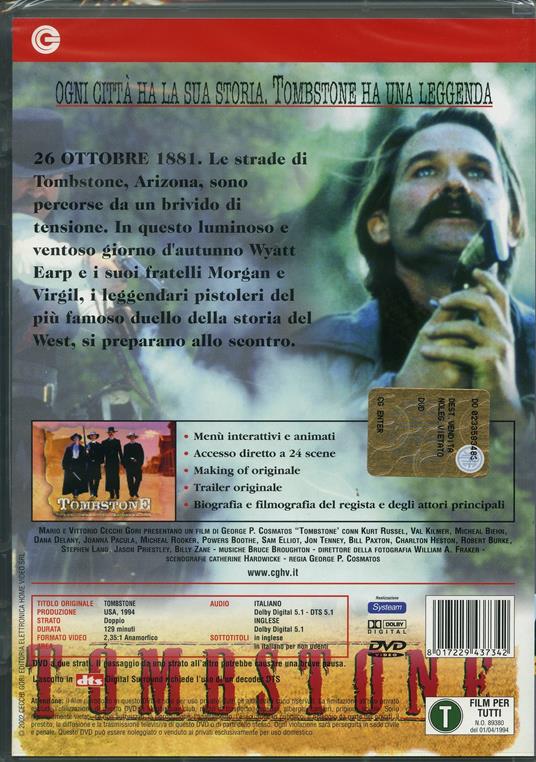 Tombstone di George Pan Cosmatos - DVD - 2
