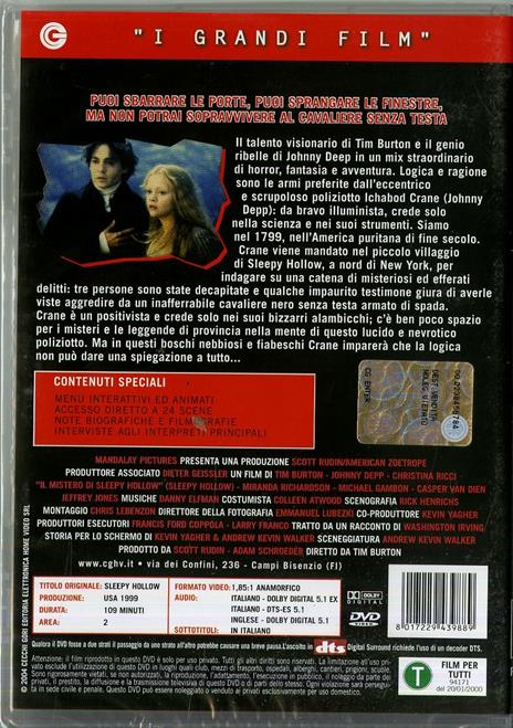 Il mistero di Sleepy Hollow<span>.</span> Grandi Film di Tim Burton - DVD - 2