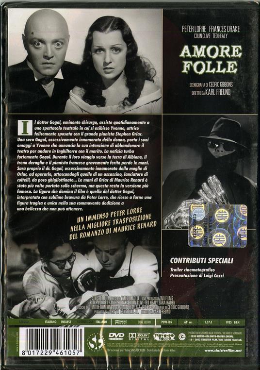 Amore folle di Karl Freund - DVD - 2