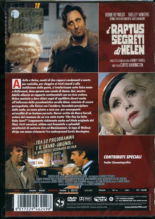 I raptus segreti di Helen di Curtis Harrington - DVD - 2