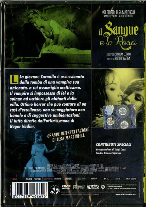 Il sangue e la rosa di Roger Vadim - DVD - 2