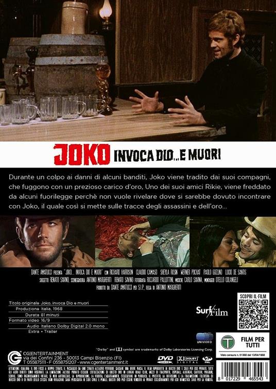 Joko. Invoca Dio e muori (DVD) di Antonio Margheriti - DVD - 2