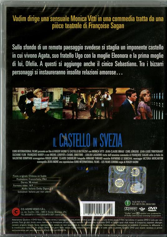 Il castello in Svezia di Roger Vadim - DVD - 2