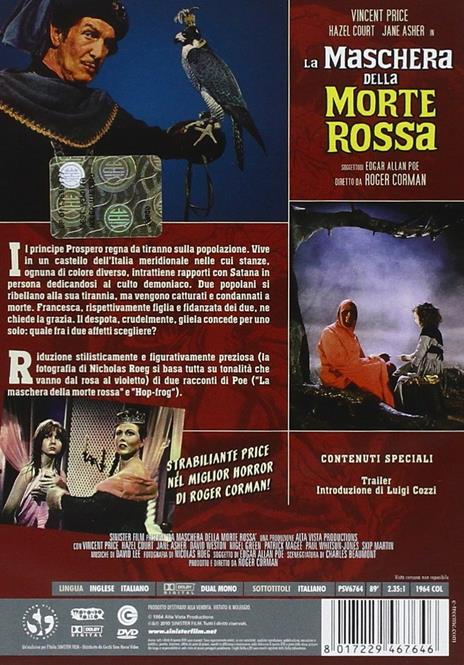 La maschera della morte rossa di Roger Corman - DVD - 2
