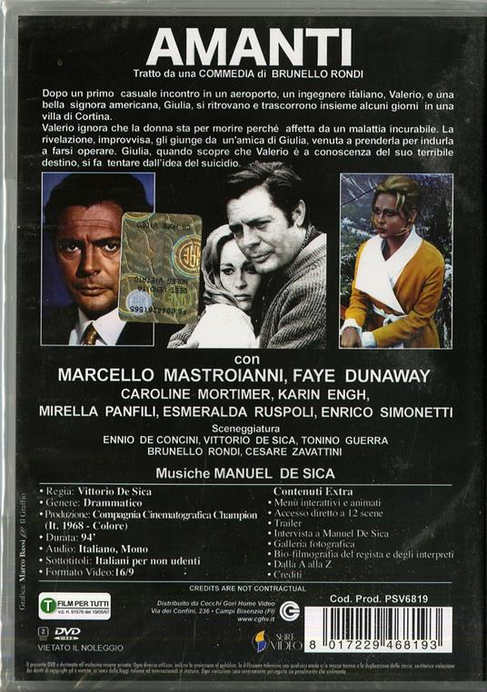 Amanti di Vittorio De Sica - DVD - 2