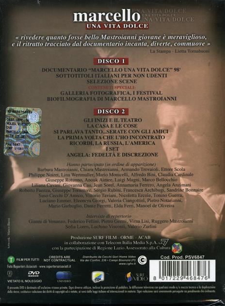 Marcello, una vita dolce (2 DVD)<span>.</span> Edizione limitata di Annarosa Morri,Mario Canale - DVD - 2