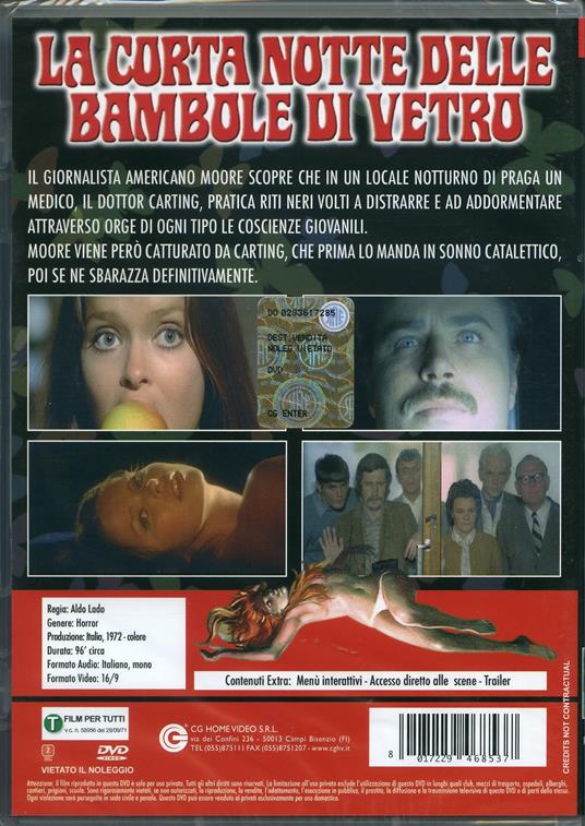 La corta notte delle bambole di vetro di Aldo Lado - DVD - 2