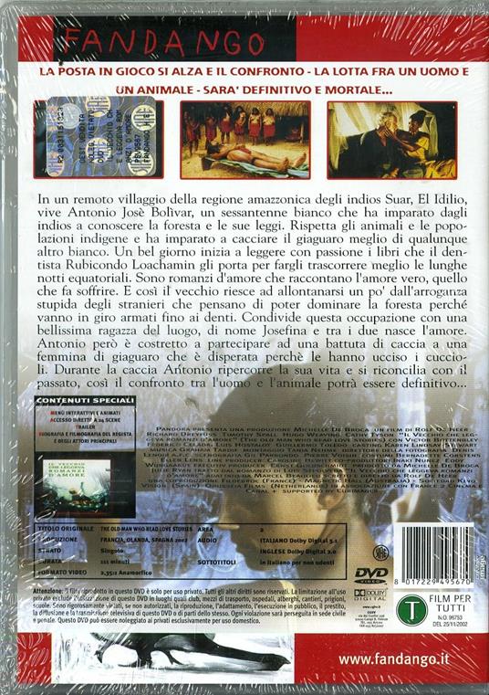 Il vecchio che leggeva romanzi d'amore di Rolf De Heer - DVD - 2