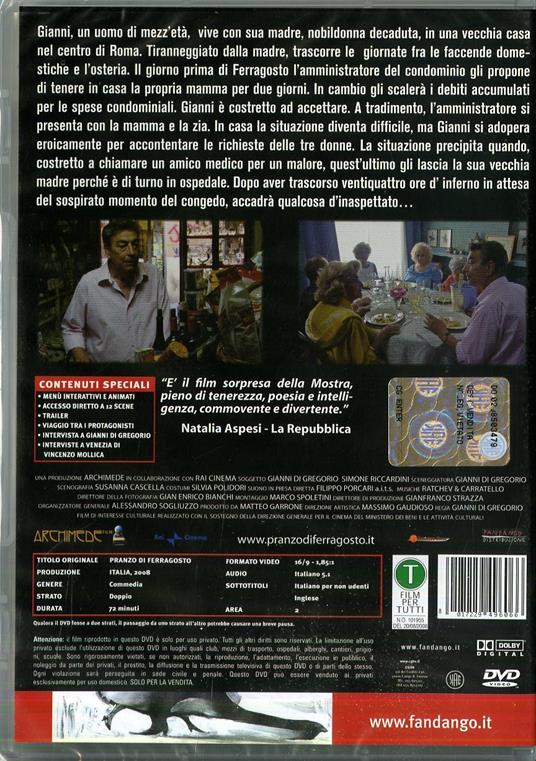 Pranzo di Ferragosto (DVD)<span>.</span> Collector's Edition di Gianni Di Gregorio - DVD - 2