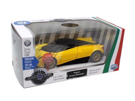 Silver Wheel. Auto italiane a licenza sc.1:32, a retrocarica, portiere apribili, luci e suonibatterie incluse - 2