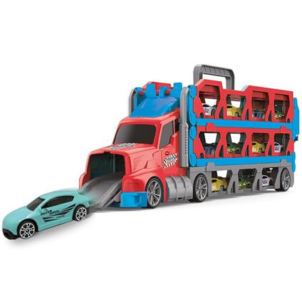 Playset Camion Trasportatore Gran Prix Silver Wheel Trasmormabile Con 2 Auto Ods 41335