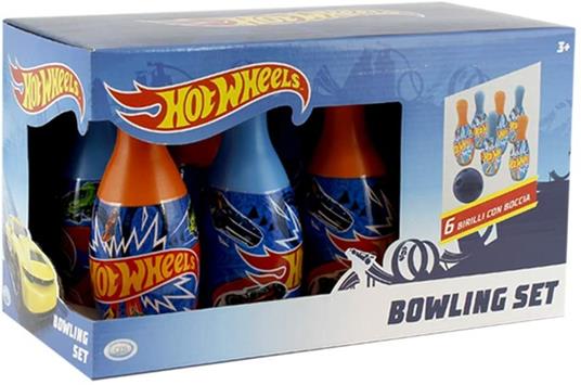 HOT WHEELS - BOWLING SET6 birilli con balla, altezza birillo cm 22,5 - 2