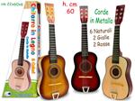 Chitarra In Legno Con Set Corde Ricambio 60 Cm (Assortimento)
