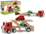 Tir Trasporto Auto In Legno Con 2 Macchinine
