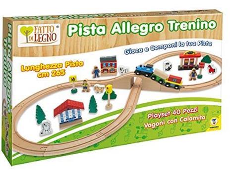 Pista Allegro Trenino In Legno 40 pezzi - 2
