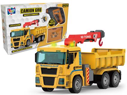 Playset Camion gru smonta e rimonta con trapano