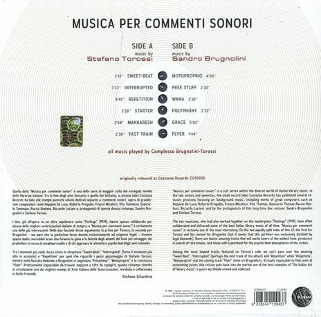 Musica per Commenti Sonori (Colonna sonora) - Vinile LP + CD Audio di Sandro Brugnolini,Stefano Torossi - 2