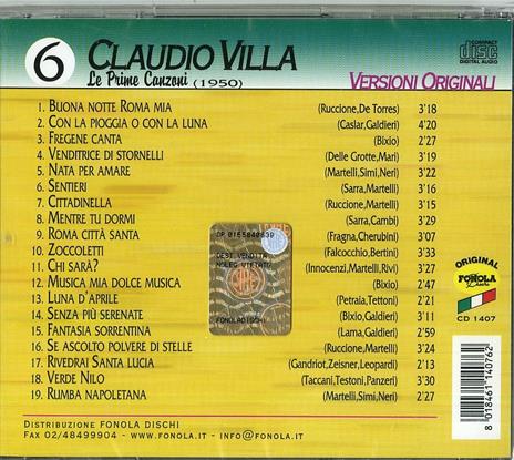 Le prime canzoni vol.6: 1950 - CD Audio di Claudio Villa - 2
