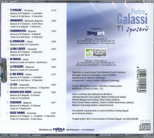 Ti Sposerò - CD Audio di Pietro Galassi - 2