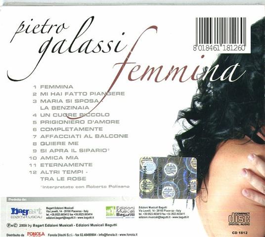 Femmina - CD Audio di Pietro Galassi - 2