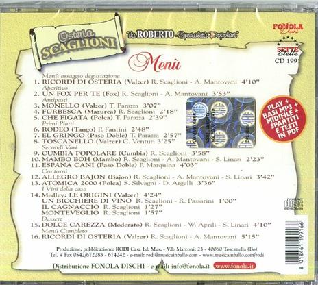 Osteria Scaglioni. Specialità Popolari - CD Audio di Roberto Scaglioni - 2