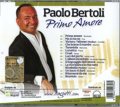 Primo Amore - CD Audio di Paolo Bertoli - 2