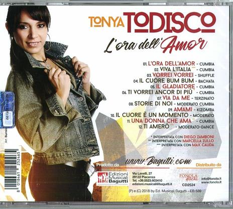 L'ora dell'amore - CD Audio di Tonya Todisco - 2