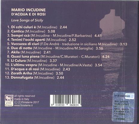 D'acqua e di rosi - CD Audio di Mario Incudine - 2