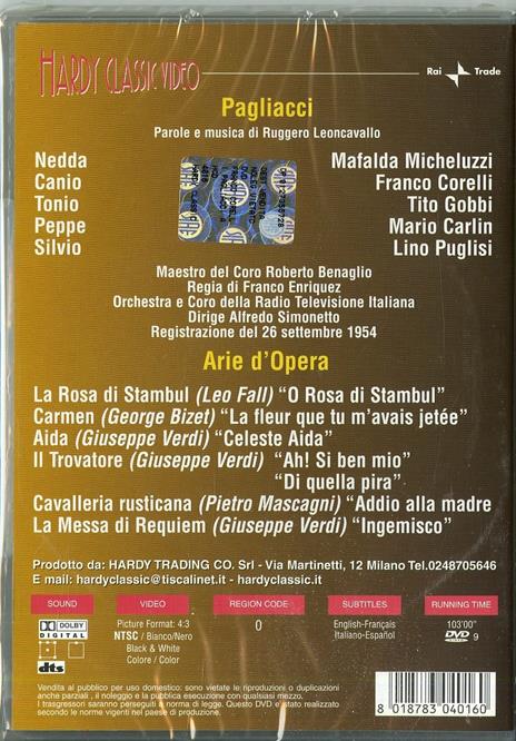 Pagliacci & Arie D'opera (DVD) - DVD di Ruggero Leoncavallo - 2