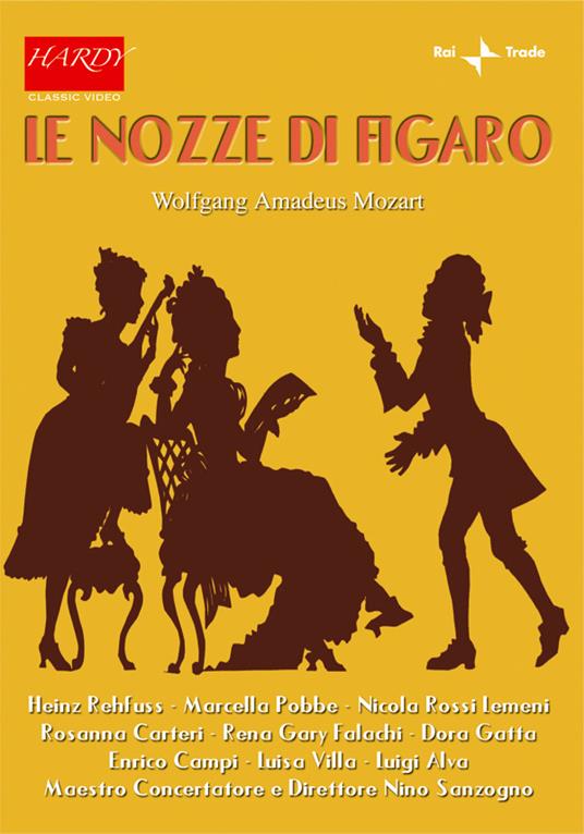 Le Nozze di Figaro K492 (La Folle Giornata) (DVD) - DVD di Wolfgang Amadeus Mozart,Rosanna Carteri