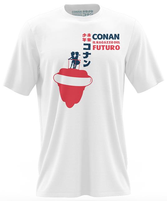 T-Shirt Unisex Tg. Xl. Conan, Il Ragazzo Del Futuro: Fly White