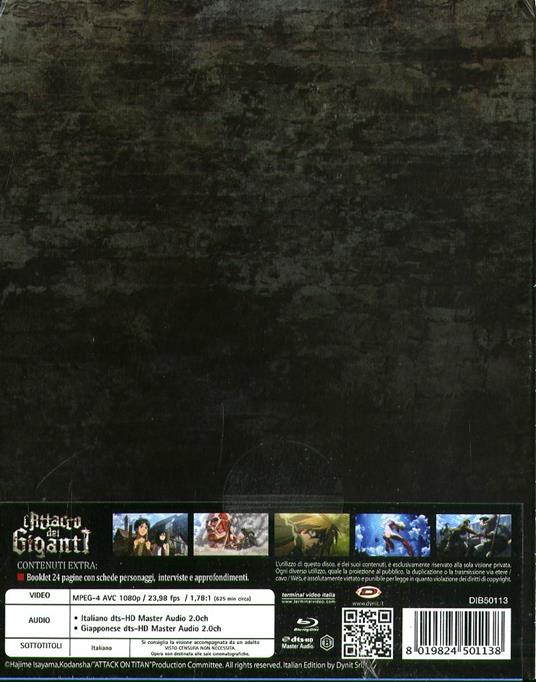 L'attacco dei giganti. Serie completa. Stagione 1 (4 Blu-ray) di Tetsuro Araki - Blu-ray - 2