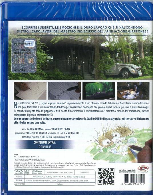 Never Ending Man. Hayao Miyazaki (Blu-ray) di Kaku Arakawa - Blu-ray - 2