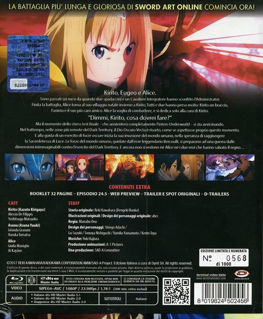 Sword Art Online Alicization War of Underworld. Ltd. Box #01 (Eps. 01-12) (3 Blu-ray) di Manabu Ono - Blu-ray - 2