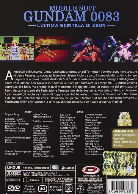 Mobile Suit Gundam 0083. The Movie. L'Ultima Scintilla Di Zeon di Takashi Imanishi - DVD - 2