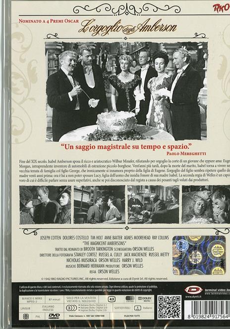 L' orgoglio degli Amberson di Orson Welles - DVD - 2