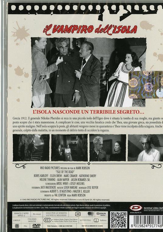 Il vampiro dell'isola di Mark Robson - DVD - 2