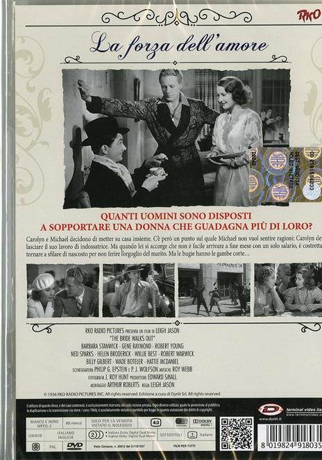 La forza dell'amore di Leigh Jason - DVD - 2