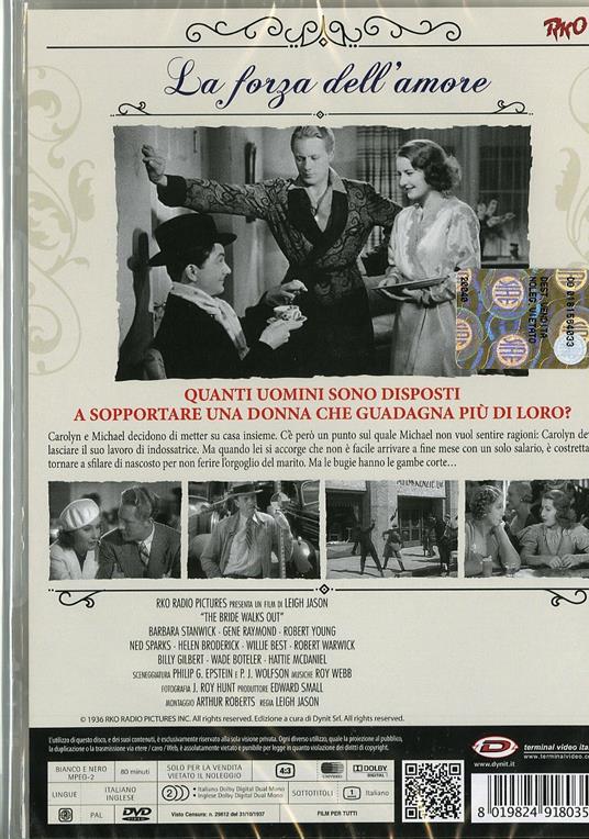 La forza dell'amore di Leigh Jason - DVD - 2