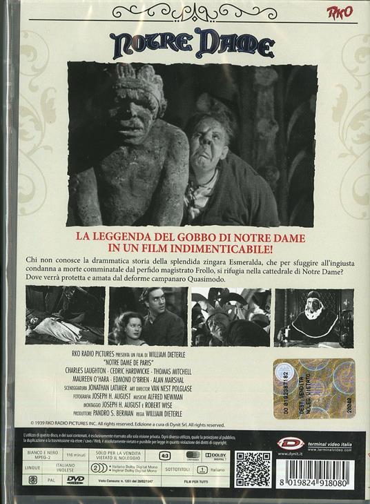 Notre Dame di William Dieterle - DVD - 2